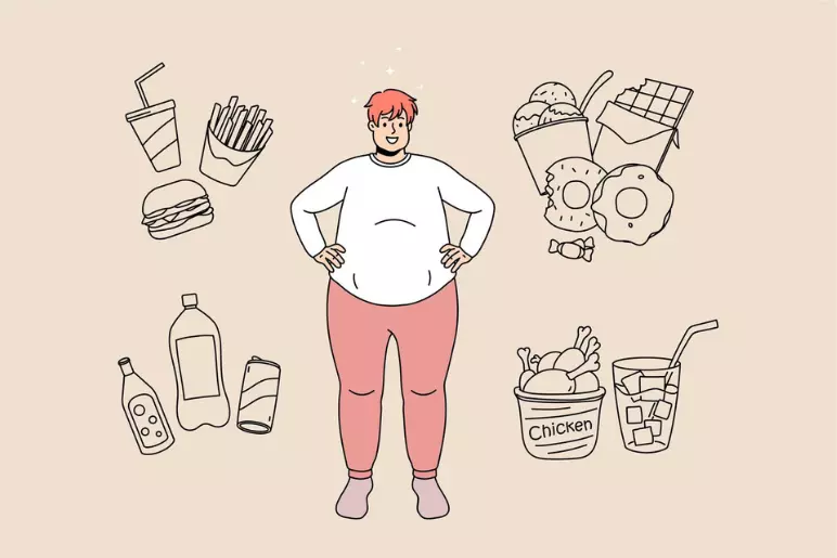 une alimentation excessive peut provoquer l’obésité